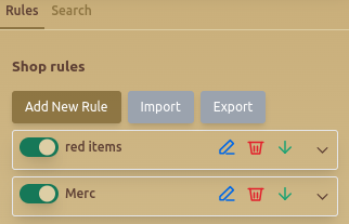 Shop - Rules