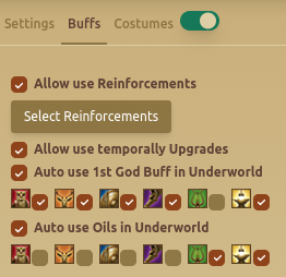 Underworld - Buffs